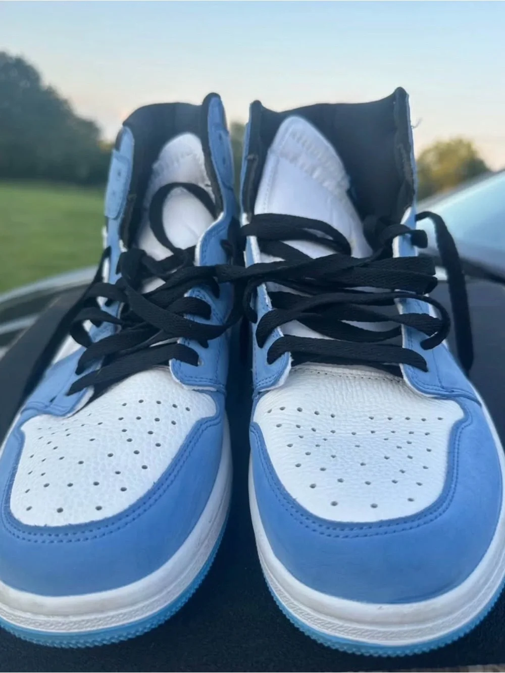 Jordan Air Jordan 1 High White University Blue Black - Men's Sneakers